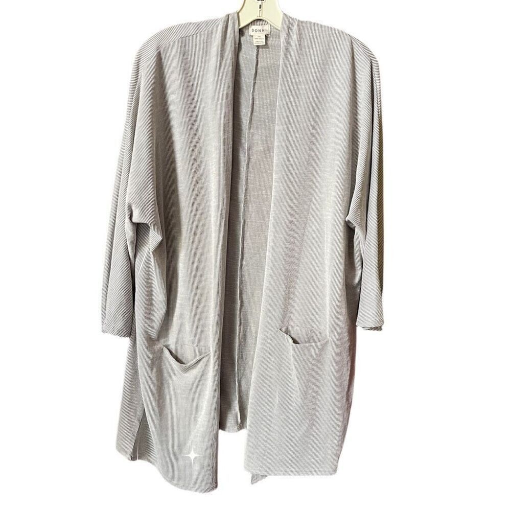 Anthropologie Donni size OSFA, pinstriped open cardigan.
